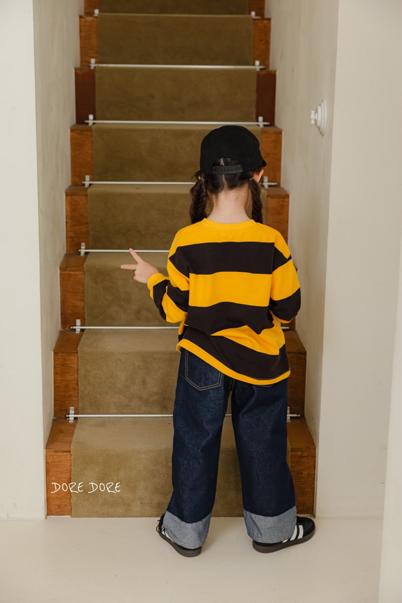 Dore Dore - Korean Children Fashion - #childofig - Honey Stripe Tee - 5