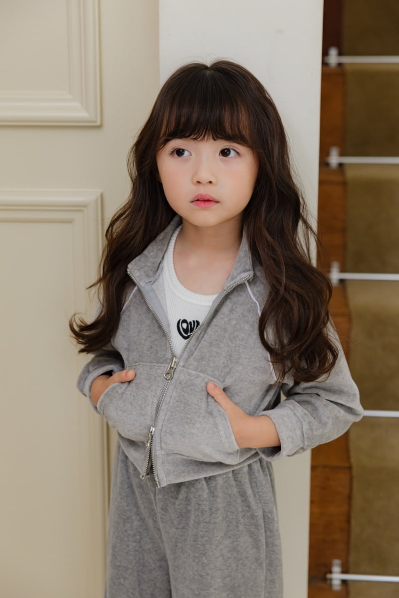 Dore Dore - Korean Children Fashion - #childrensboutique - Heart Rib Sleeveless Tee - 8