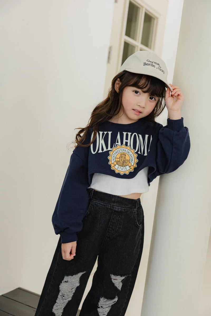 Dore Dore - Korean Children Fashion - #childrensboutique - Oklahoma Crop Sweatshirts - 7