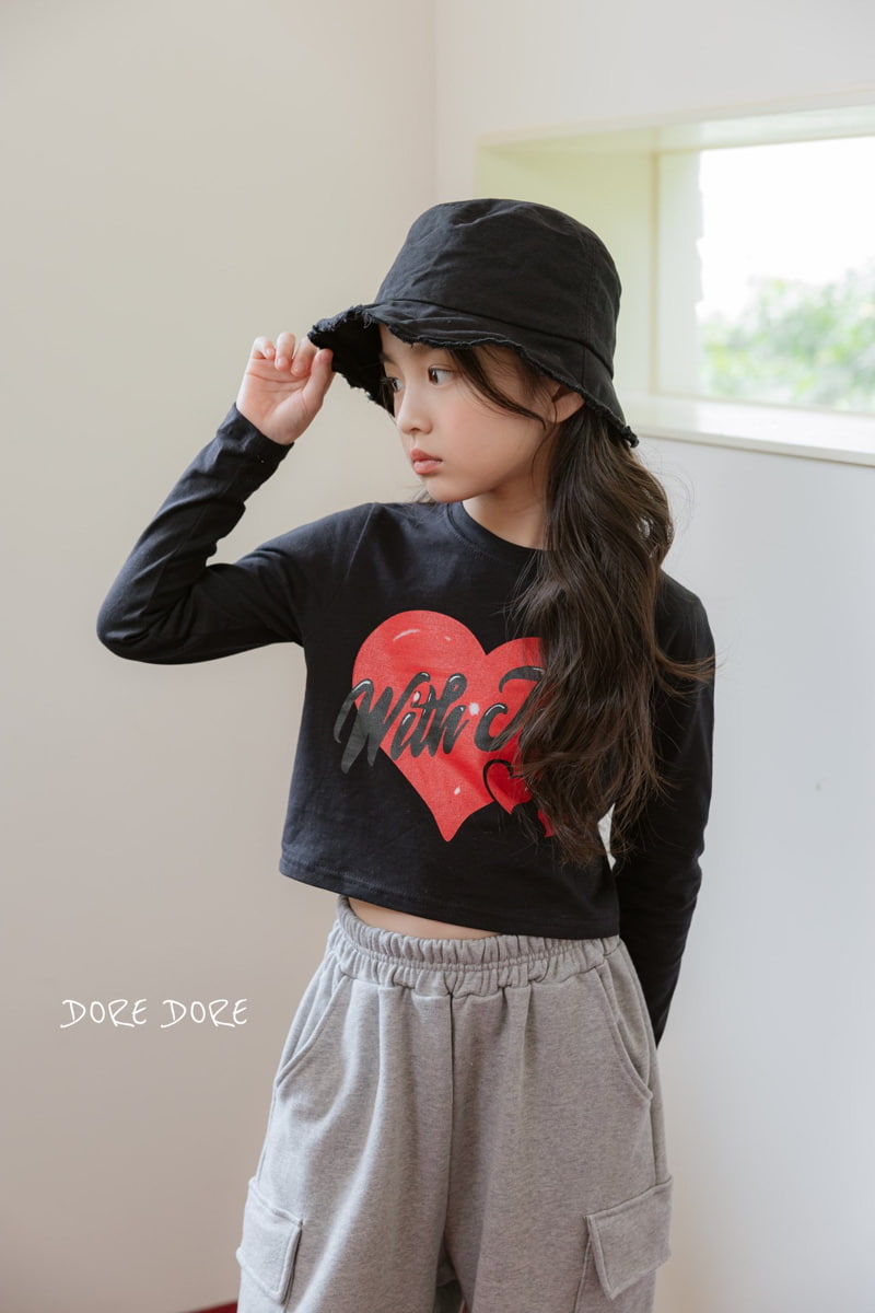 Dore Dore - Korean Children Fashion - #childrensboutique - With Heart Crop Tee - 3