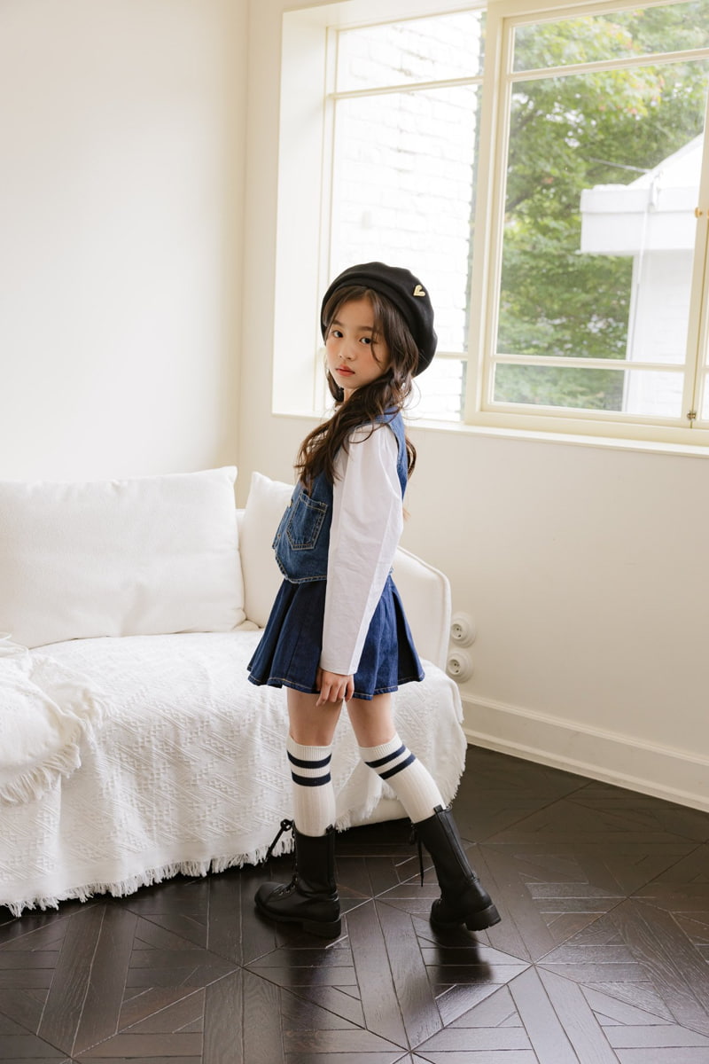 Dore Dore - Korean Children Fashion - #designkidswear - Denim Vest - 11