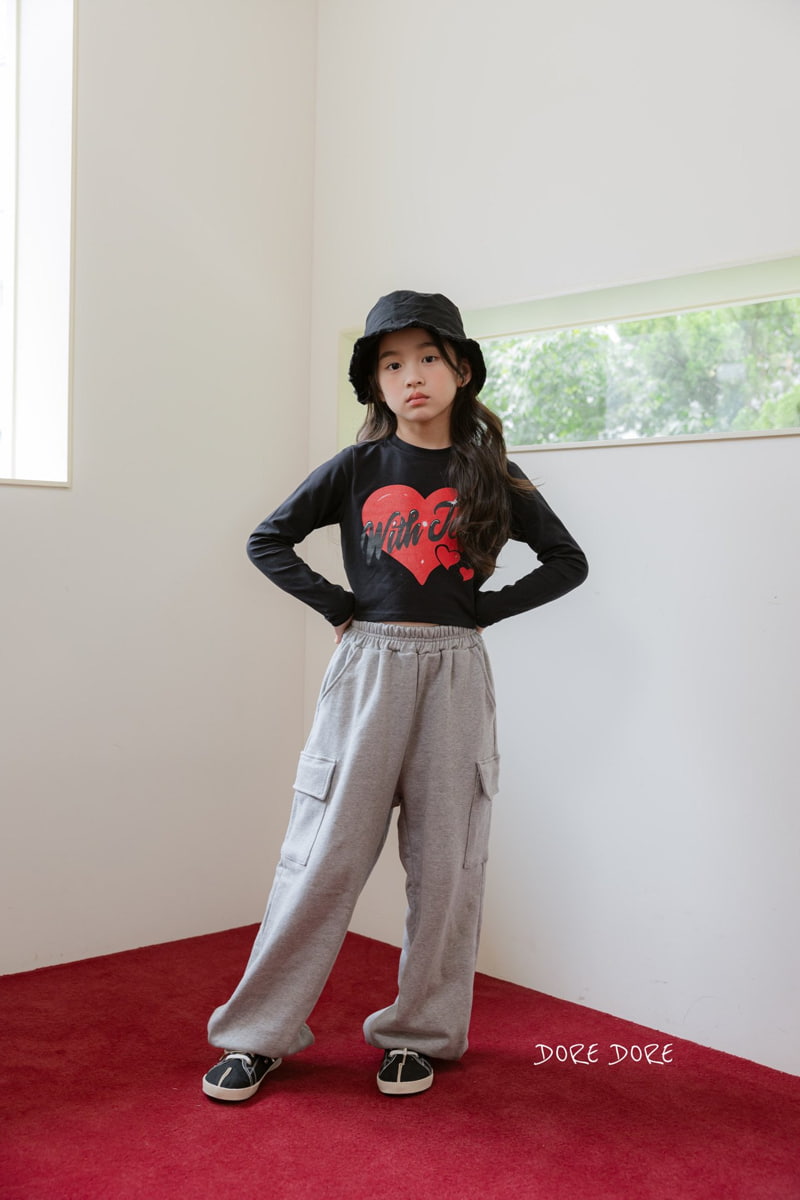 Dore Dore - Korean Children Fashion - #childrensboutique - With Heart Crop Tee - 4