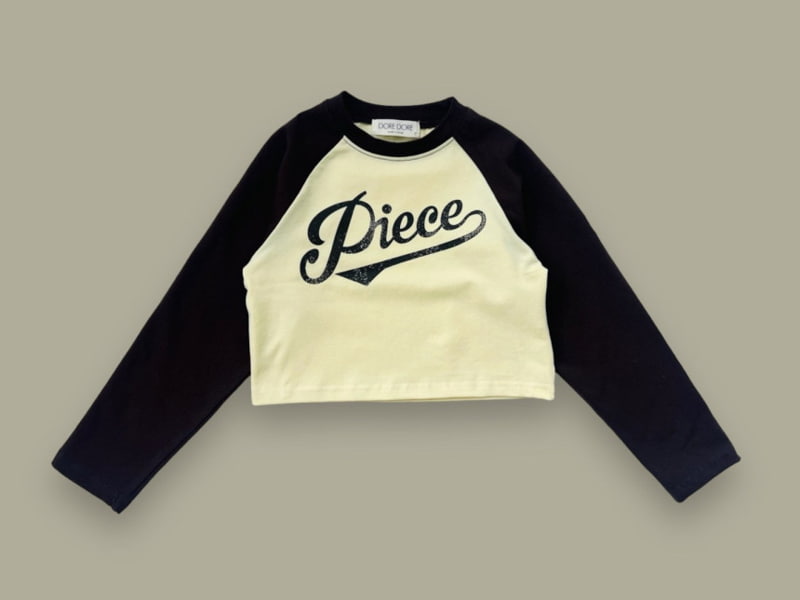 Dore Dore - Korean Children Fashion - #designkidswear - Piece Raglan Crop Tee - 2