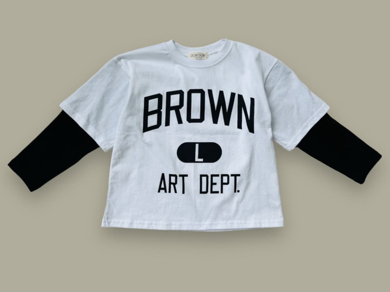 Dore Dore - Korean Children Fashion - #discoveringself - Brown Layered Tee - 2