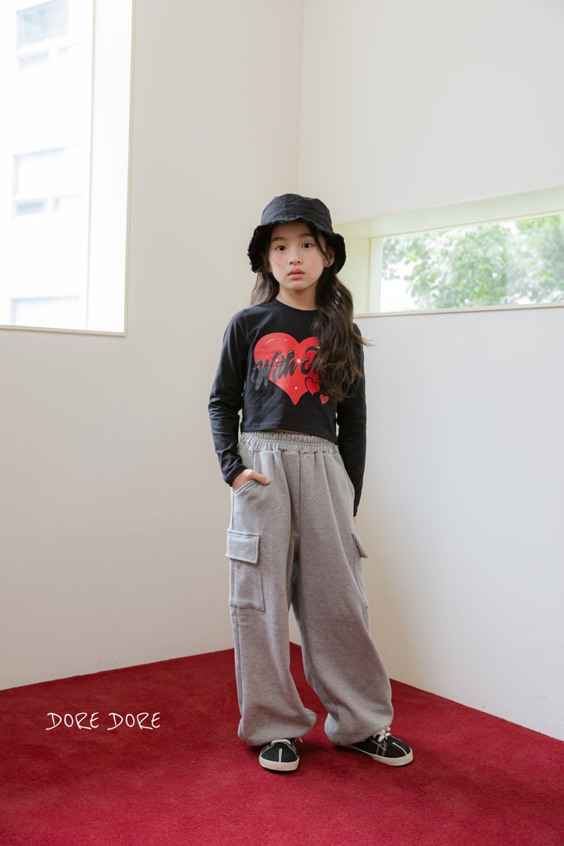 Dore Dore - Korean Children Fashion - #discoveringself - With Heart Crop Tee - 5