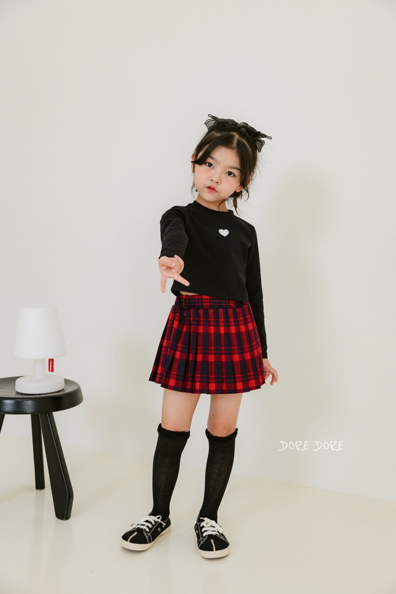 Dore Dore - Korean Children Fashion - #fashionkids - Small Heart Crop Tee - 7