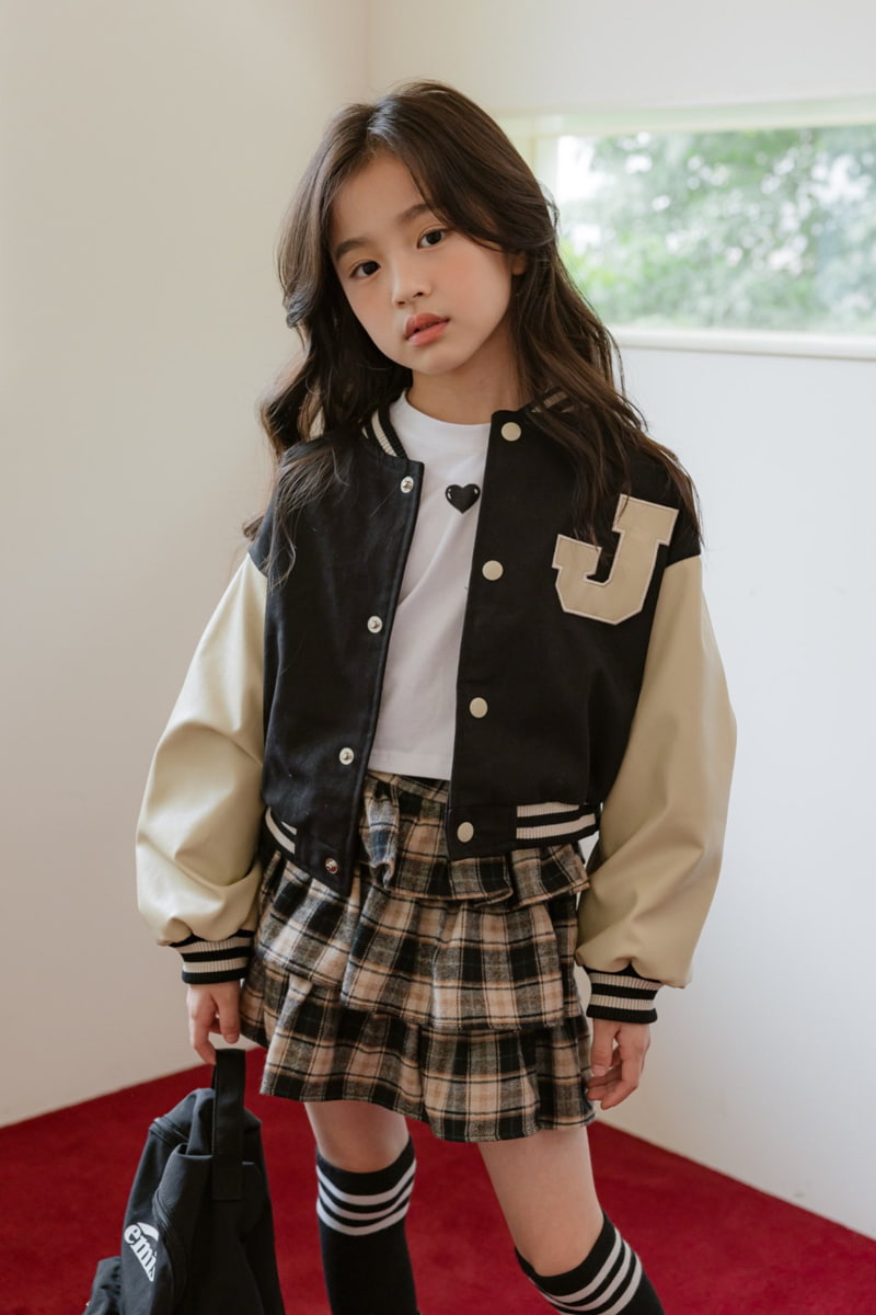 Dore Dore - Korean Children Fashion - #fashionkids - J Colored Baseball Jumper - 6