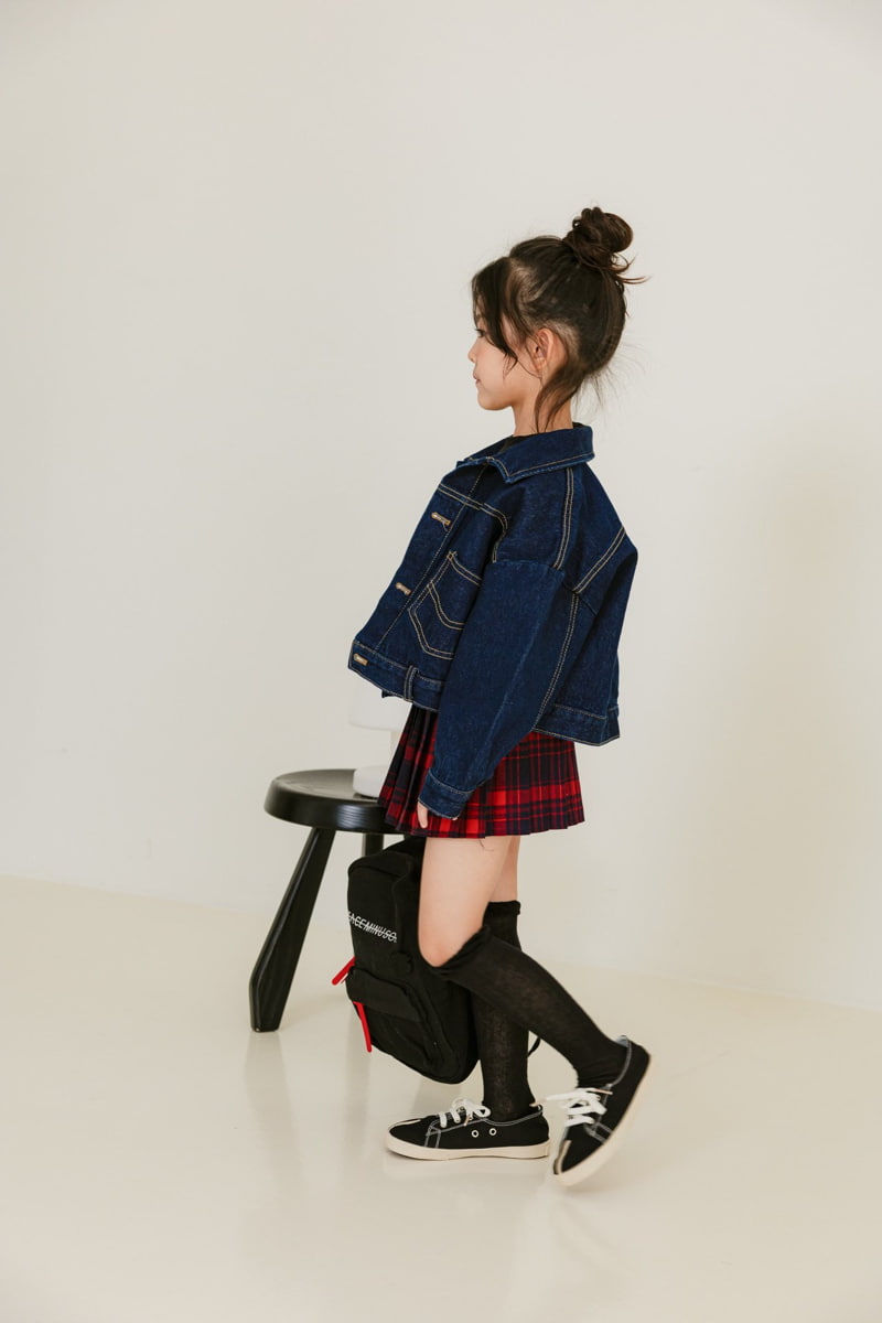 Dore Dore - Korean Children Fashion - #fashionkids - Pocket Denim Jacket - 5