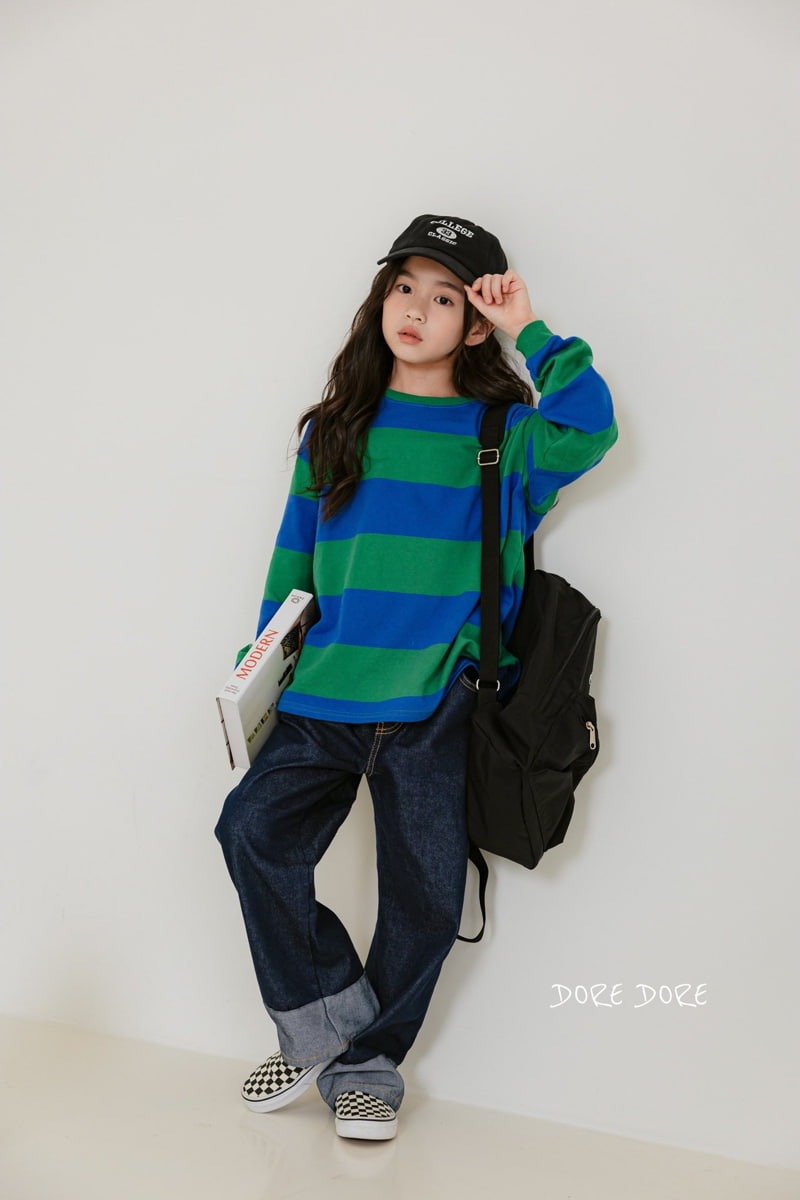 Dore Dore - Korean Children Fashion - #kidsshorts - Honey Stripe Tee - 11