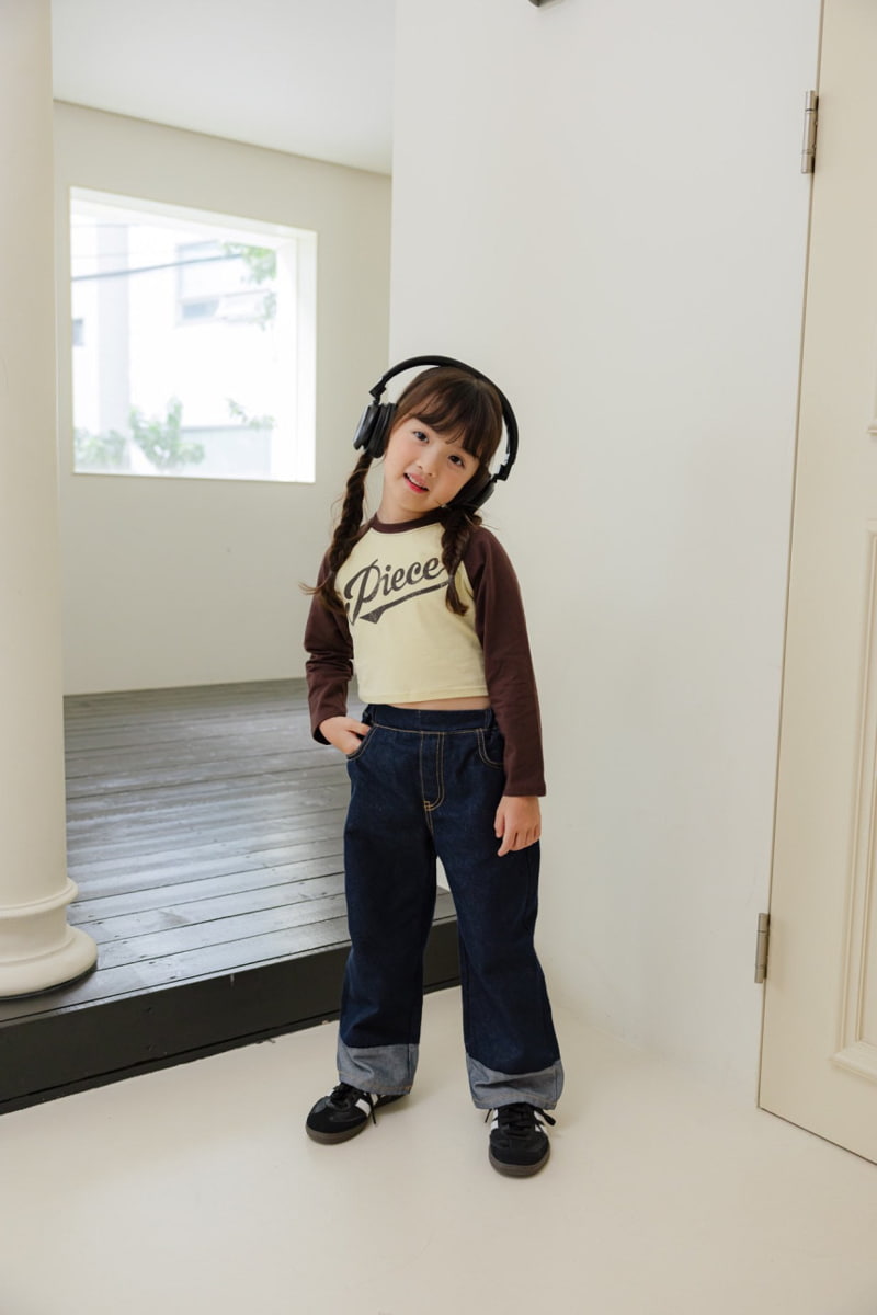 Dore Dore - Korean Children Fashion - #kidsshorts - Piece Raglan Crop Tee - 5