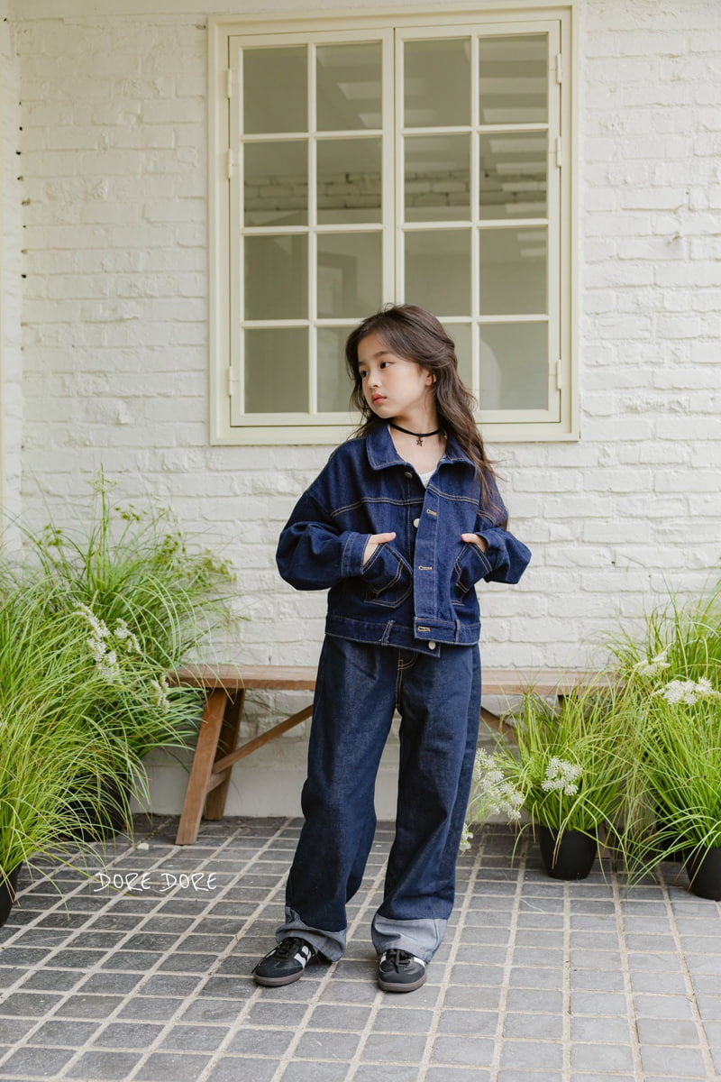 Dore Dore - Korean Children Fashion - #kidsstore - Pocket Denim Jacket - 7