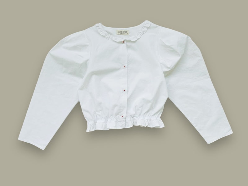 Dore Dore - Korean Children Fashion - #kidzfashiontrend - Frill Crop Blouse