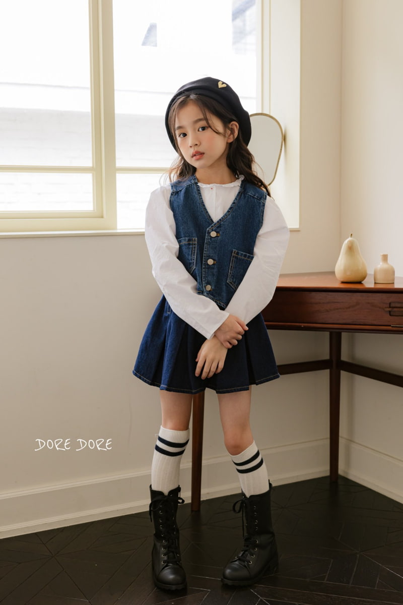 Dore Dore - Korean Children Fashion - #kidzfashiontrend - Denim Vest - 2