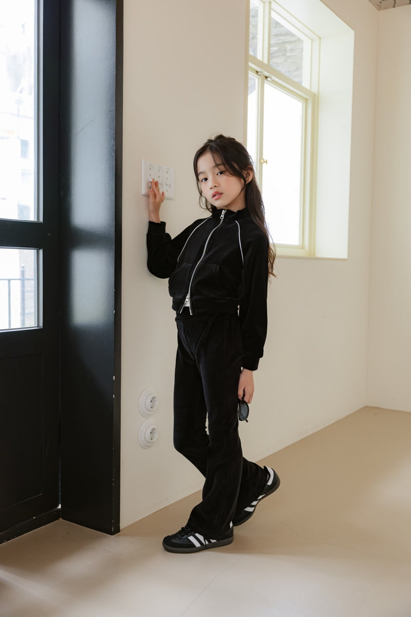 Dore Dore - Korean Children Fashion - #littlefashionista - Veloure Raglan Zip-up - 6