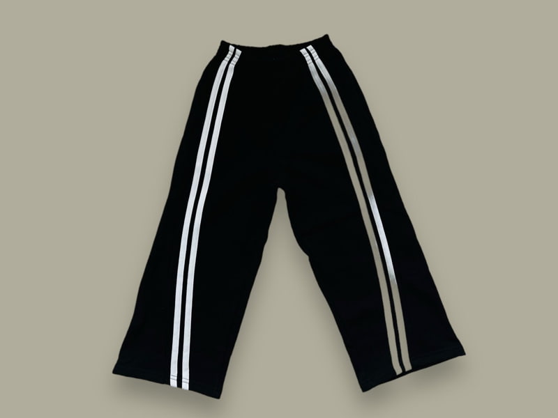 Dore Dore - Korean Children Fashion - #littlefashionista - Diagonal Tape Wide Pants