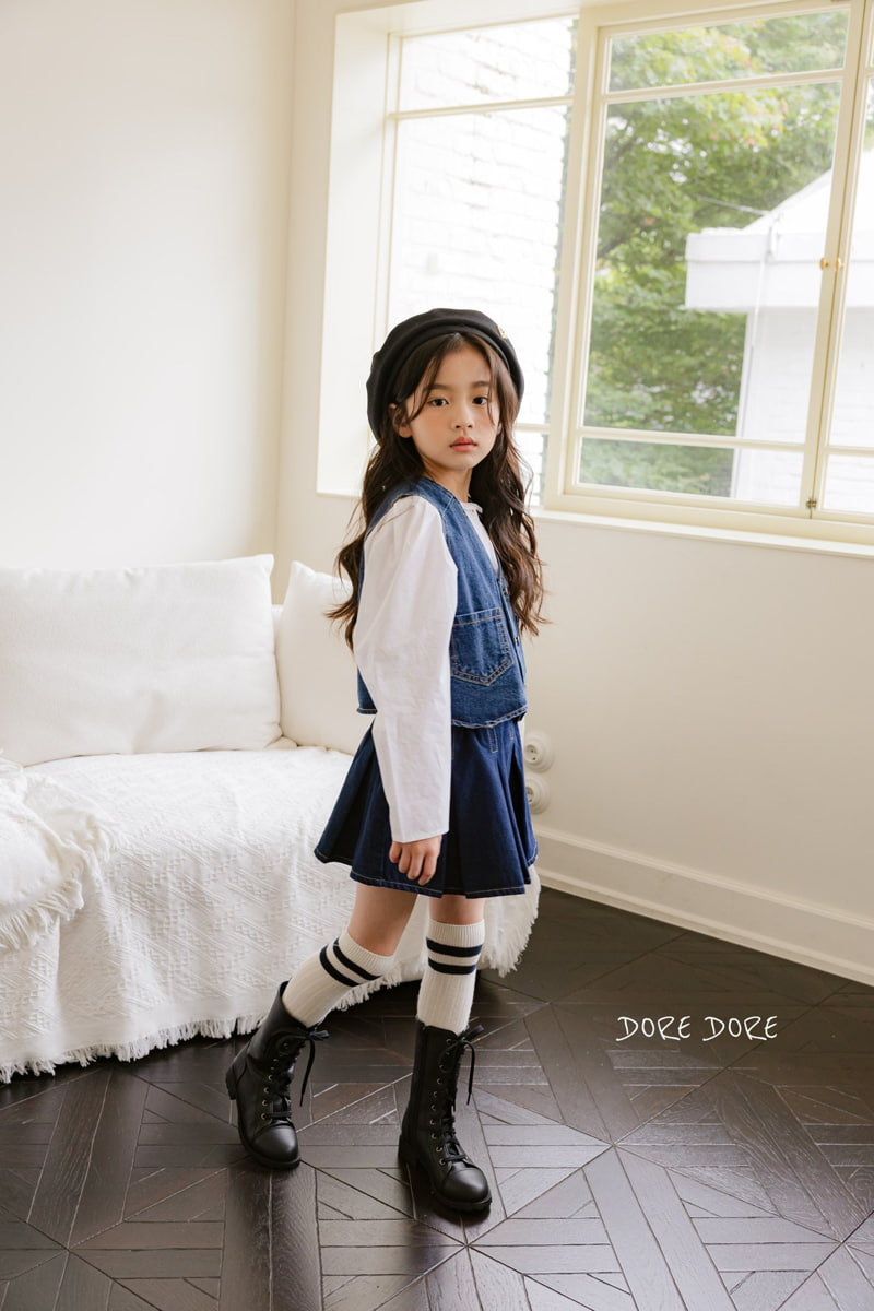 Dore Dore - Korean Children Fashion - #Kfashion4kids - Denim Vest - 4