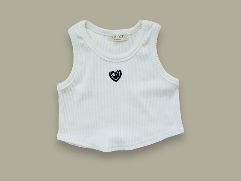 Dore Dore - Korean Children Fashion - #magicofchildhood - Heart Rib Sleeveless Tee - 3