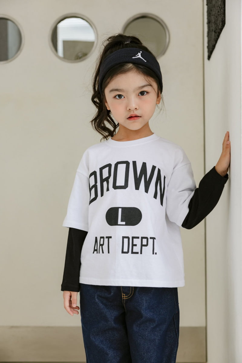 Dore Dore - Korean Children Fashion - #magicofchildhood - Brown Layered Tee - 9