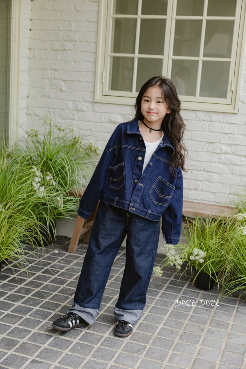 Dore Dore - Korean Children Fashion - #magicofchildhood - Pocket Denim Jacket - 11