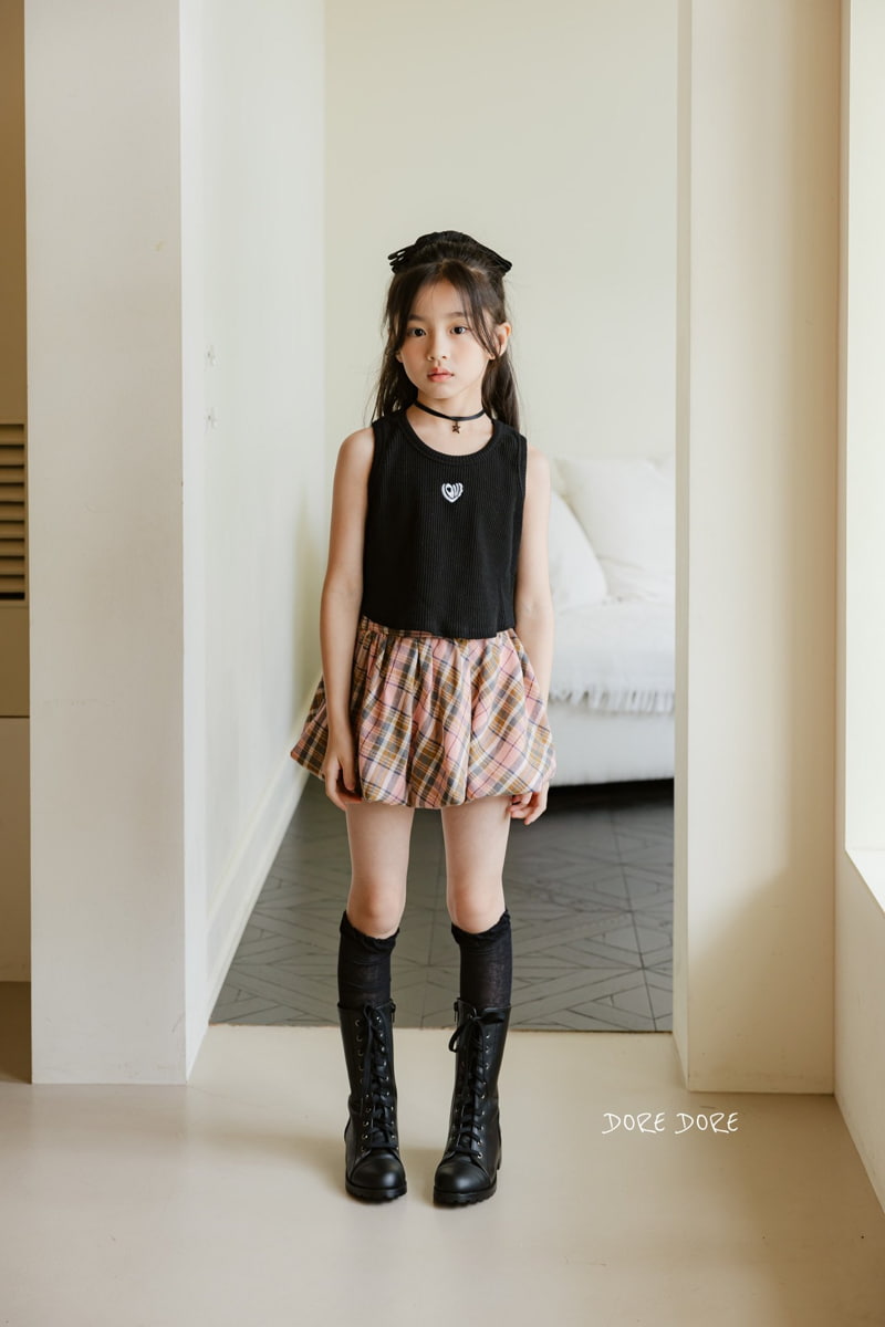 Dore Dore - Korean Children Fashion - #magicofchildhood - Heart Rib Sleeveless Tee - 4