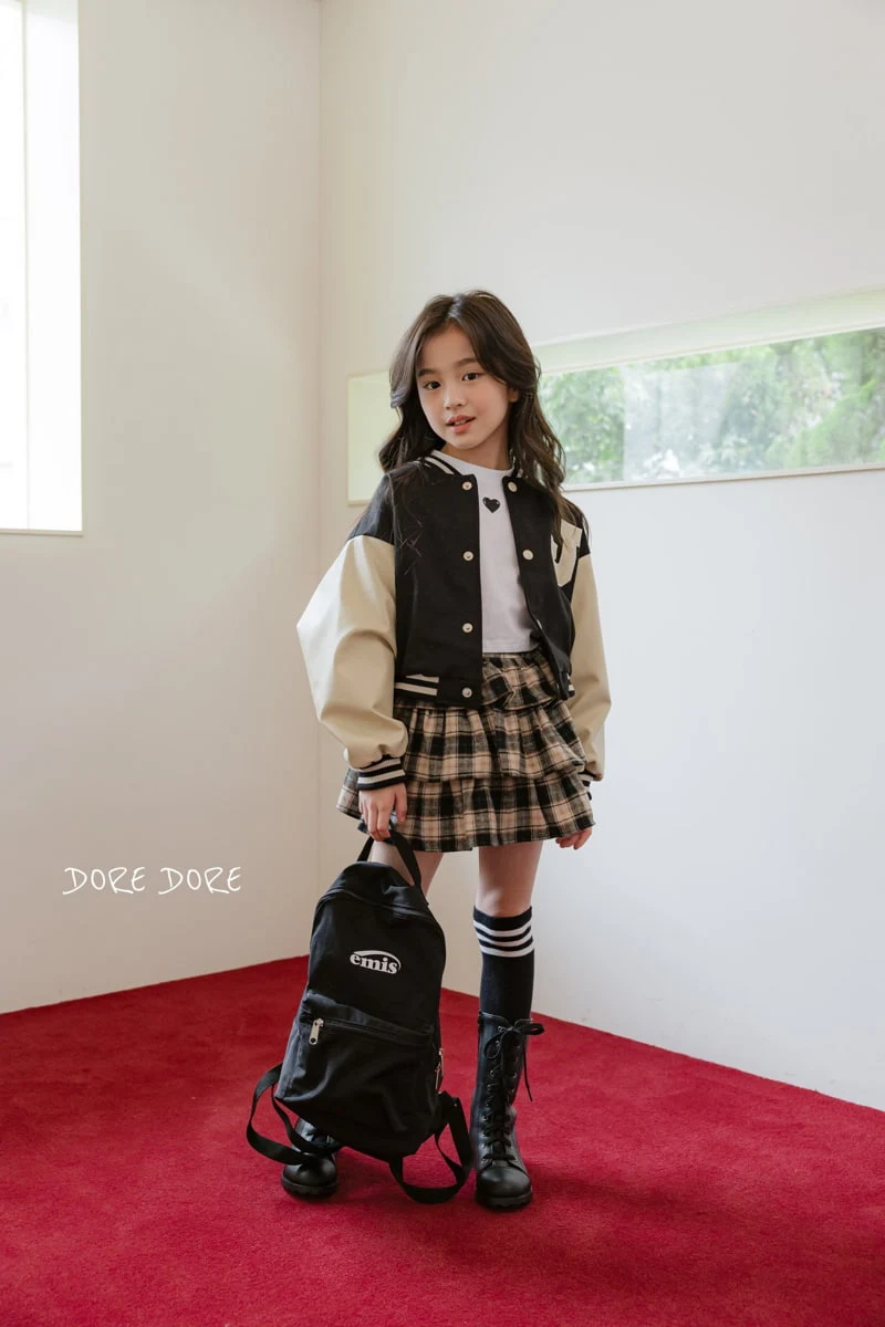 Dore Dore - Korean Children Fashion - #minifashionista - Check Cancan Skirt Pants - 2