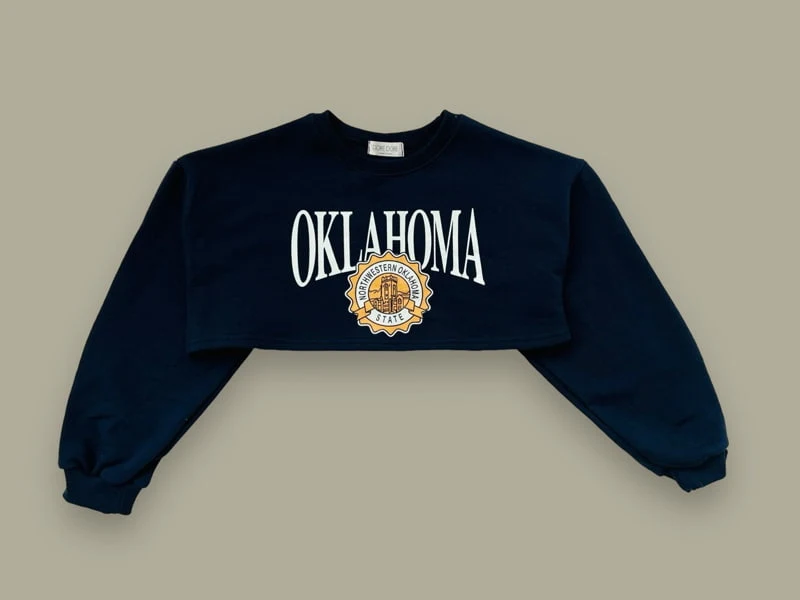 Dore Dore - Korean Children Fashion - #minifashionista - Oklahoma Crop Sweatshirts