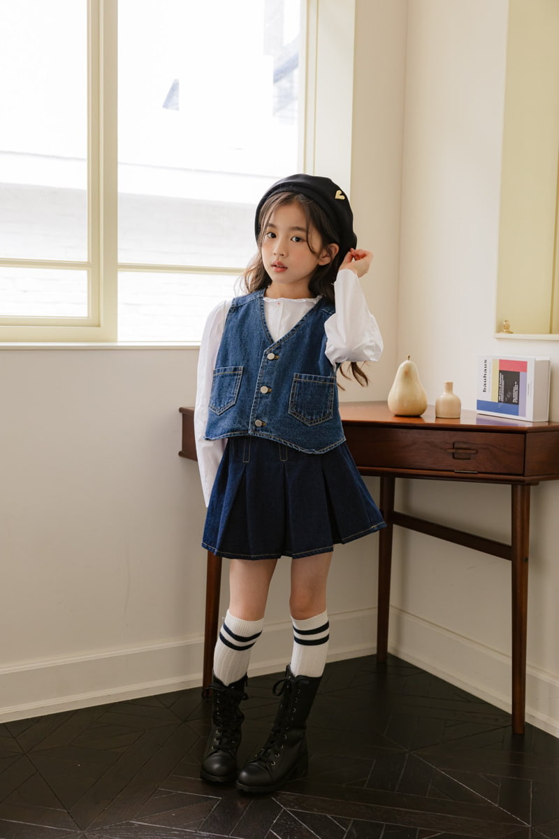 Dore Dore - Korean Children Fashion - #minifashionista - Denim Vest - 6