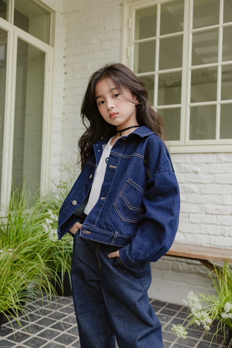 Dore Dore - Korean Children Fashion - #minifashionista - Pocket Denim Jacket - 12