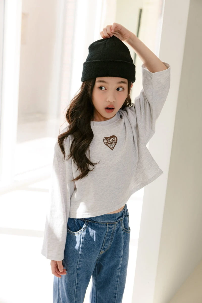 Dore Dore - Korean Children Fashion - #minifashionista - Heart Single Crop Tee - 9