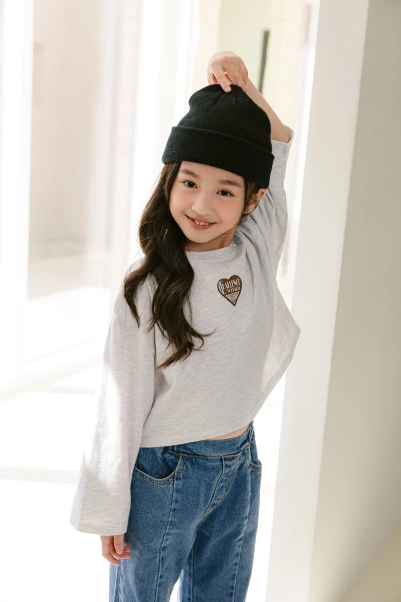 Dore Dore - Korean Children Fashion - #prettylittlegirls - Heart Single Crop Tee - 10