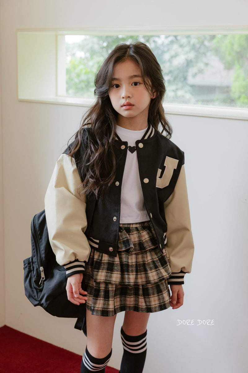 Dore Dore - Korean Children Fashion - #stylishchildhood - Check Cancan Skirt Pants - 6