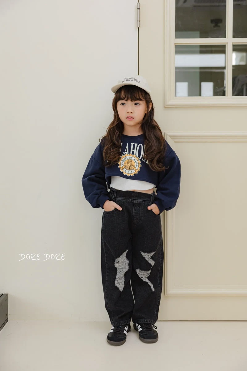 Dore Dore - Korean Children Fashion - #todddlerfashion - Oklahoma Crop Sweatshirts - 3