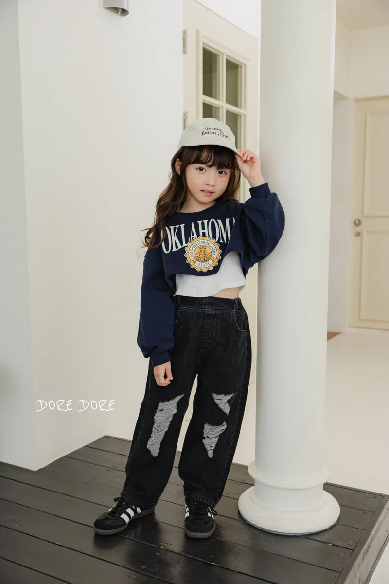 Dore Dore - Korean Children Fashion - #todddlerfashion - Oklahoma Crop Sweatshirts - 4