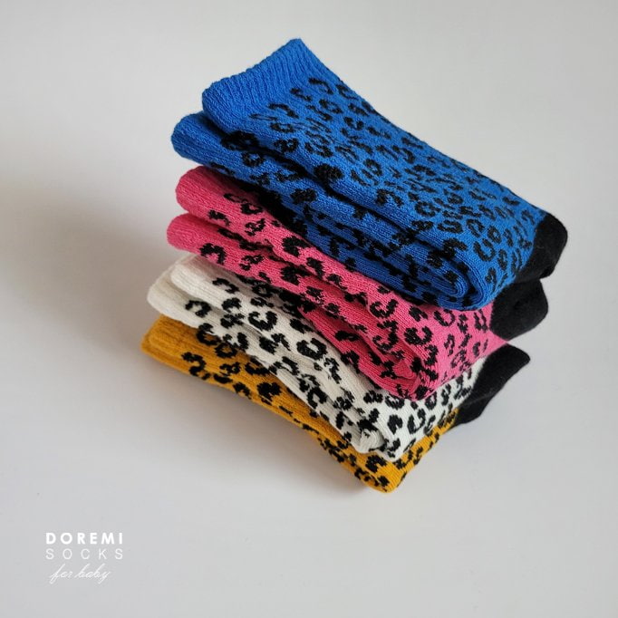 Doremi Socks - Korean Baby Fashion - #babyboutique - Leopard Band Socks (set of 4) - 2