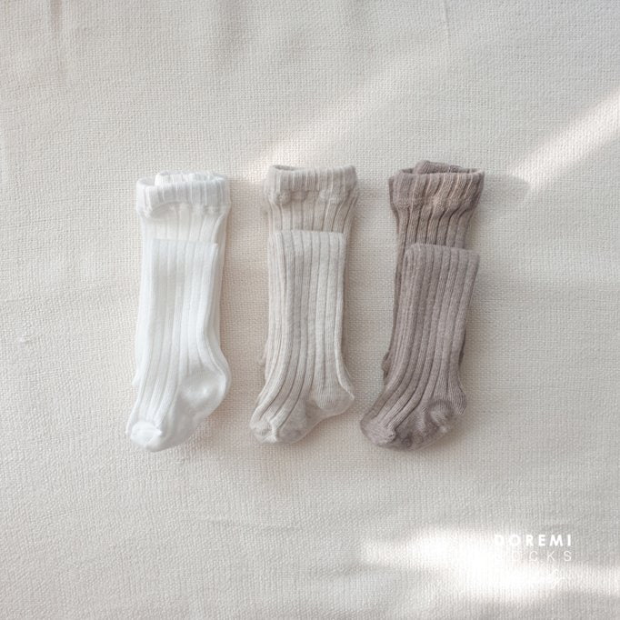 Doremi Socks - Korean Baby Fashion - #babyboutiqueclothing - Rib Tights - 4