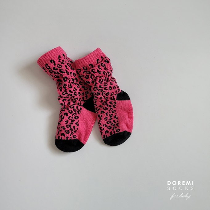 Doremi Socks - Korean Baby Fashion - #babygirlfashion - Leopard Band Socks (set of 4) - 8