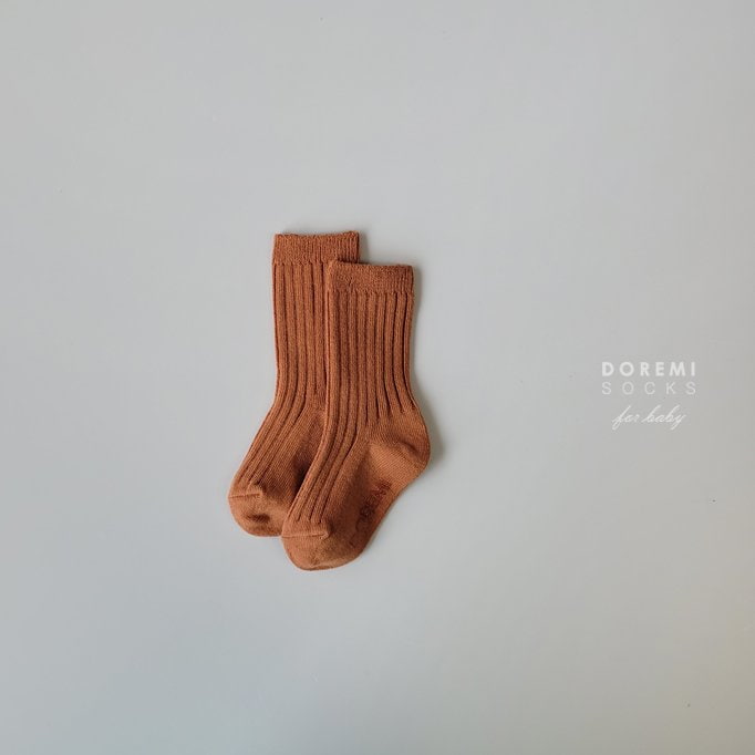 Doremi Socks - Korean Baby Fashion - #babygirlfashion - Olive Rib Socks (set of 4) - 9