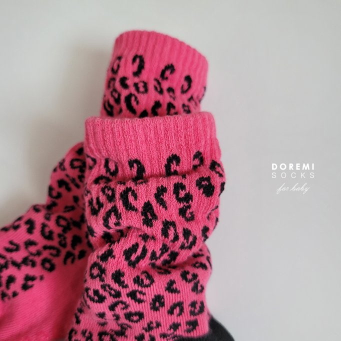 Doremi Socks - Korean Baby Fashion - #babylifestyle - Leopard Band Socks (set of 4) - 9