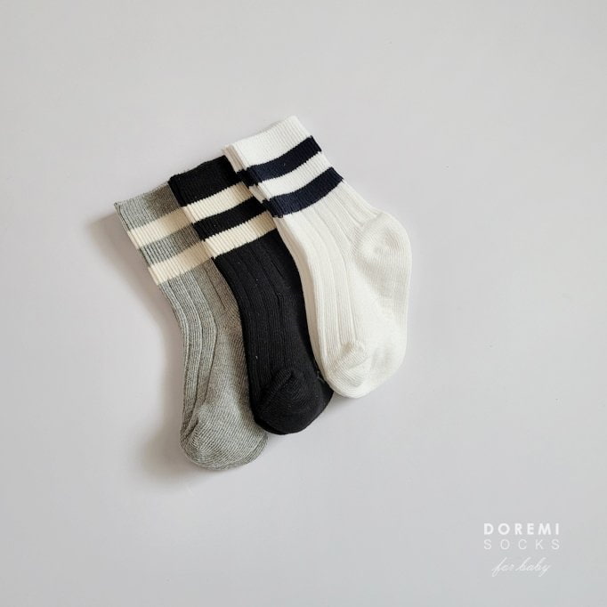 Doremi Socks - Korean Baby Fashion - #babylifestyle - Low Socks (set of 3) - 5