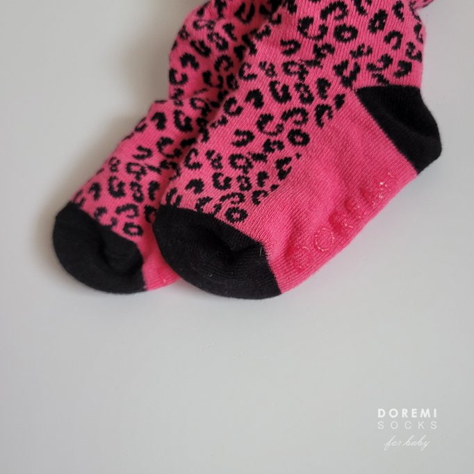 Doremi Socks - Korean Baby Fashion - #babyoninstagram - Leopard Band Socks (set of 4) - 10