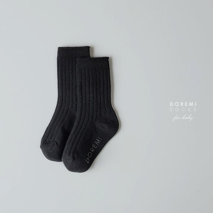 Doremi Socks - Korean Baby Fashion - #babyoninstagram - Basic Rib Socks (set of 4) - 7