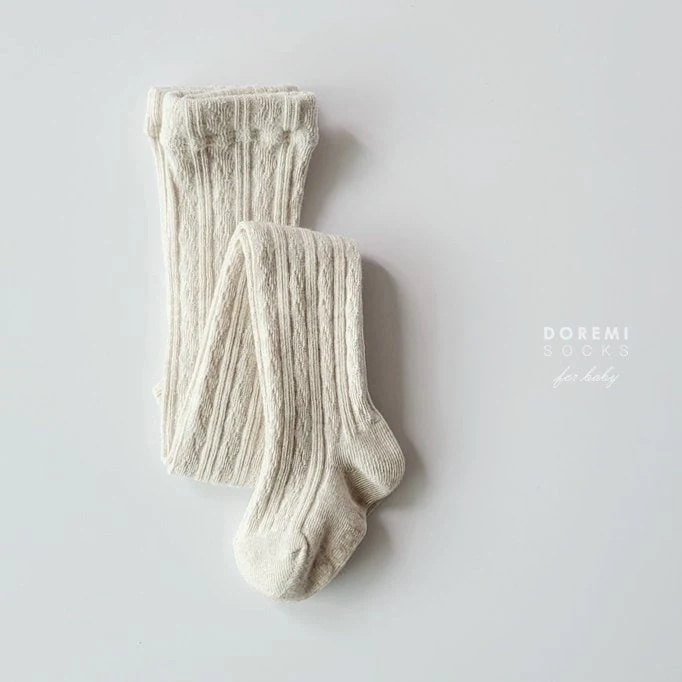 Doremi Socks - Korean Baby Fashion - #babyootd - Cable Tights - 11