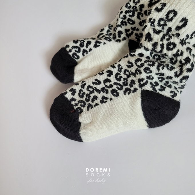 Doremi Socks - Korean Baby Fashion - #babyoutfit - Leopard Band Socks (set of 4) - 12