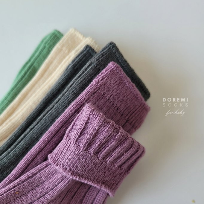 Doremi Socks - Korean Baby Fashion - #babywear - Macaron Rib Socks (set of 4) - 9