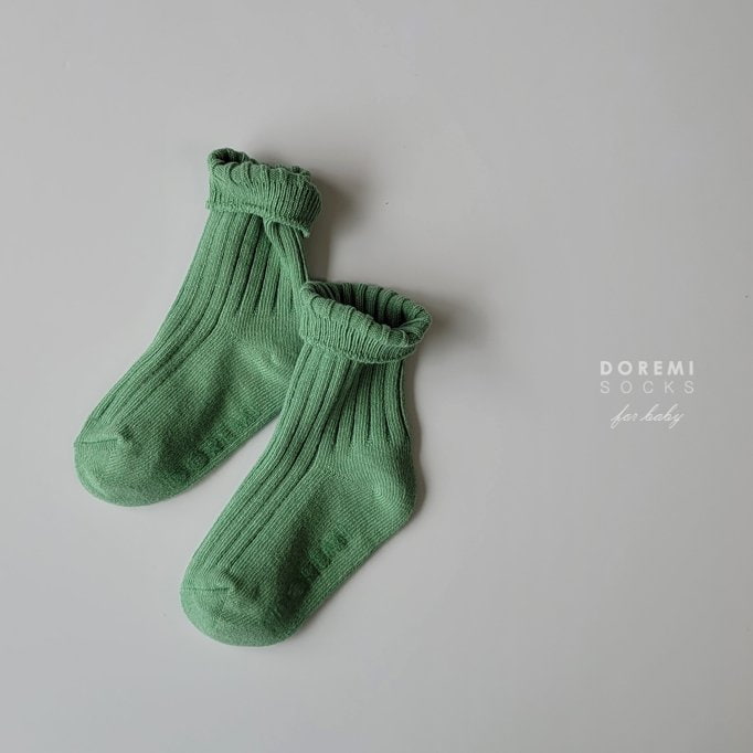 Doremi Socks - Korean Baby Fashion - #onlinebabyboutique - Macaron Rib Socks (set of 4) - 10