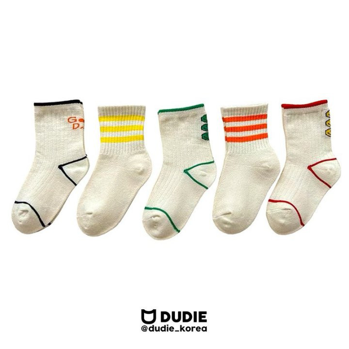 Dudie - Korean Children Fashion - #Kfashion4kids - Good Day Socks