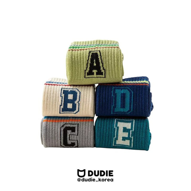 Dudie - Korean Children Fashion - #Kfashion4kids - Alphabet Socks - 12