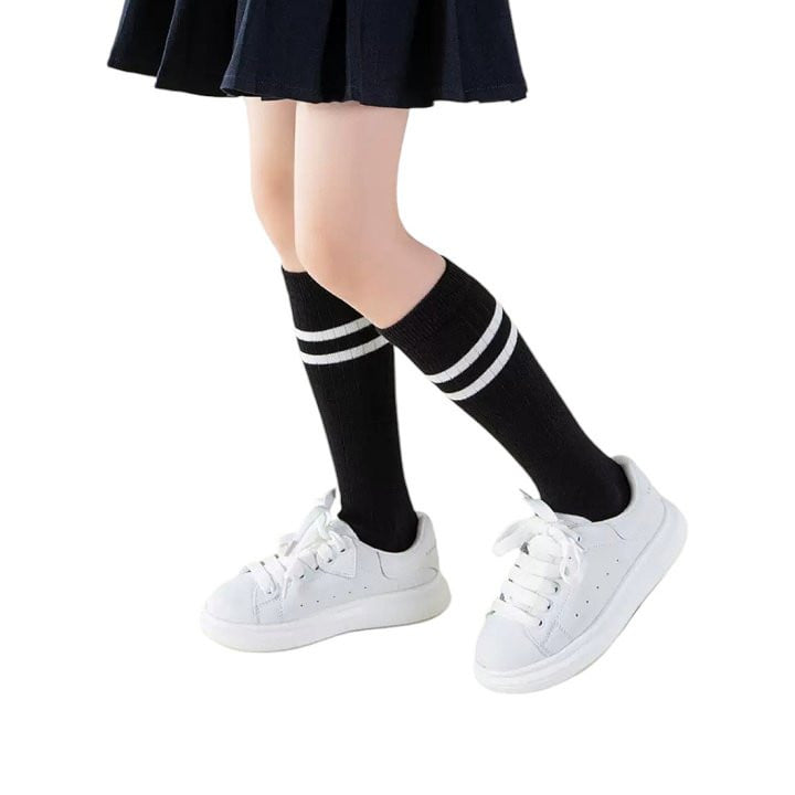 Dudie - Korean Children Fashion - #Kfashion4kids - Two Lines Knee Socks - 11