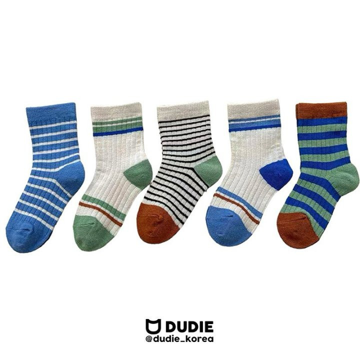 Dudie - Korean Children Fashion - #childofig - Blue Stick Socks