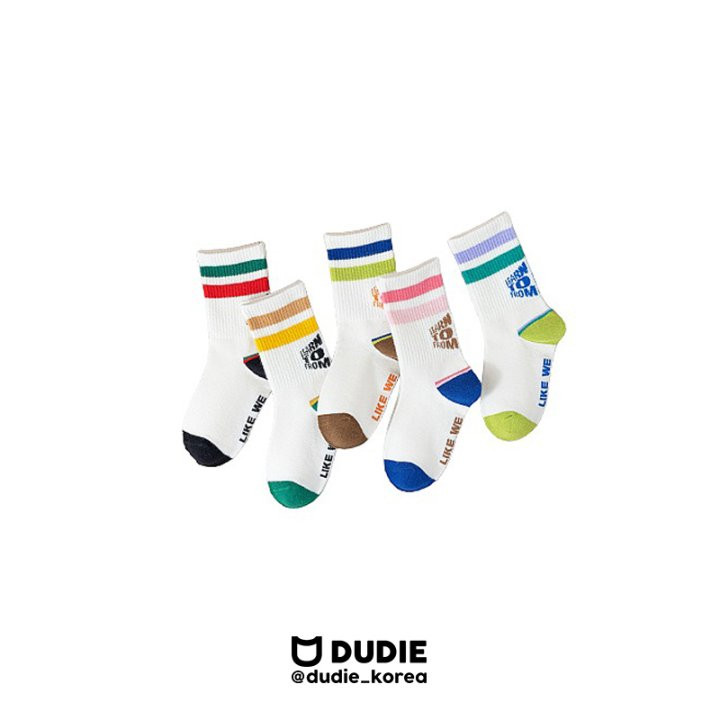 Dudie - Korean Children Fashion - #childofig - Dungari Socks  - 5